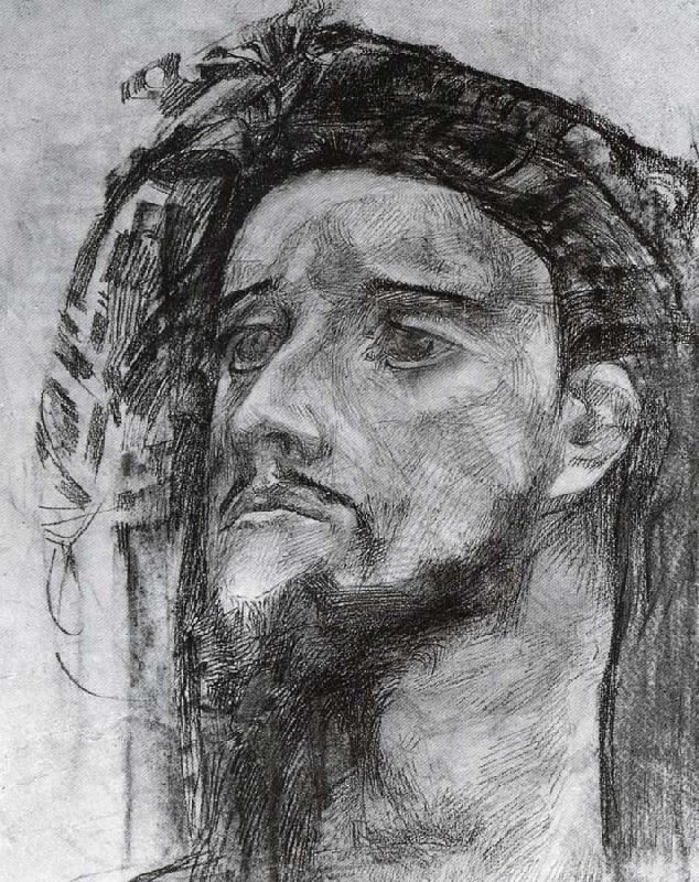 Mikhail Vrubel Head of a prophet oil painting image
